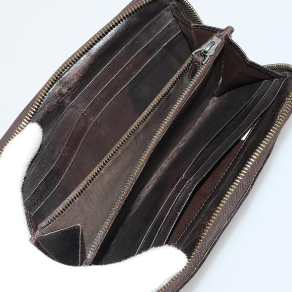 BOTTEGA VENETA INTRECCIATO Wallet Leather 10 Set Black Beige Auth CB291
