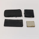 BOTTEGA VENETA INTRECCIATO Wallet Leather 10 Set Black Beige Auth CB291-19