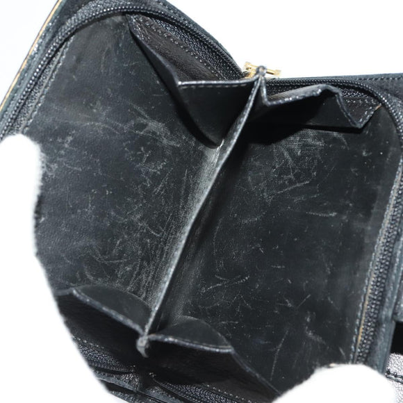 BOTTEGA VENETA INTRECCIATO Wallet Leather 10 Set Black Beige Auth CB291