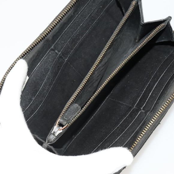 BOTTEGA VENETA INTRECCIATO Wallet Leather 10 Set Black Beige Auth CB291