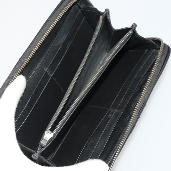 BOTTEGA VENETA INTRECCIATO Wallet Leather 10 Set Black Beige Auth CB291