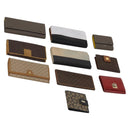 CELINE Macadam Canvas Wallet Leather 10 Set Brown Beige Red Auth CB292-1