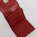 CELINE Macadam Canvas Wallet Leather 10 Set Brown Beige Red Auth CB292-22