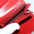 CELINE Macadam Canvas Wallet Leather 10 Set Brown Beige Red Auth CB292-24