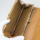 CELINE Macadam Canvas Wallet Leather 10 Set Brown Beige Red Auth CB292-4