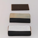 CELINE Macadam Canvas Wallet Leather 10 Set Brown Beige Red Auth CB292-9