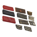 Christian Dior Trotter Canvas Wallet Leather PVC 10 Set Black Red Auth CB293-1