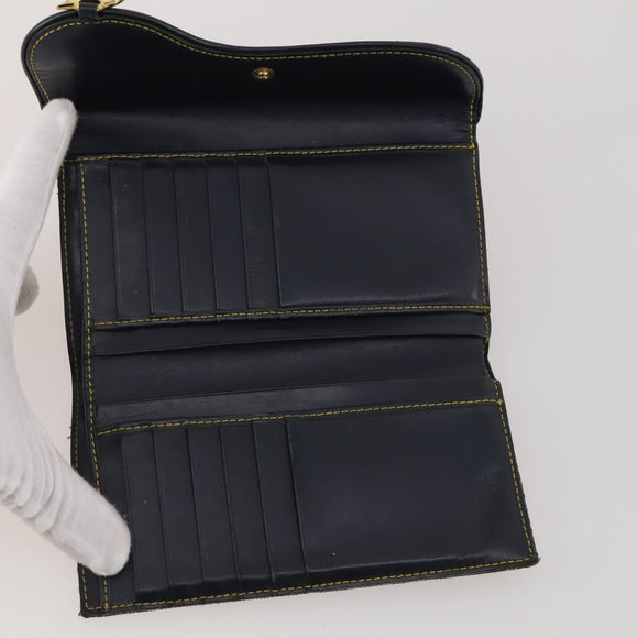 Christian Dior Trotter Canvas Wallet Leather PVC 10 Set Black Red Auth CB293