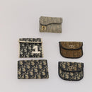 Christian Dior Trotter Canvas Wallet Leather PVC 10 Set Black Red Auth CB293-19