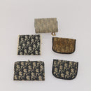 Christian Dior Trotter Canvas Wallet Leather PVC 10 Set Black Red Auth CB293-20