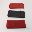 Christian Dior Trotter Canvas Wallet Leather PVC 10 Set Black Red Auth CB293-3