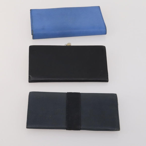 Salvatore Ferragamo Wallet Leather 10 Set Black Brown Red Auth CB294