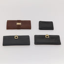 Salvatore Ferragamo Wallet Leather 10 Set Black Brown Red Auth CB294-21