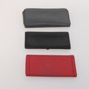Salvatore Ferragamo Wallet Leather 10 Set Black Brown Red Auth CB294-3