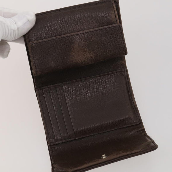 BURBERRY Nova Check Wallet Canvas Leather 10 Set Red Beige Green Auth CB295