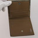 BURBERRY Nova Check Wallet Canvas Leather 10 Set Red Beige Green Auth CB295-25