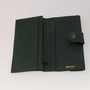 BURBERRY Nova Check Wallet Canvas Leather 10 Set Red Beige Green Auth CB295-6