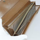 BURBERRY Nova Check Wallet Canvas Leather 10 Set Red Beige Green Auth CB295-8