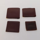 CARTIER Wallet Leather 10 Set Black Bordeaux pink Auth CB296-17