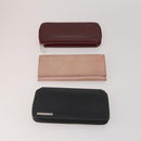 CARTIER Wallet Leather 10 Set Black Bordeaux pink Auth CB296-2