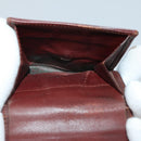 CARTIER Wallet Leather 10 Set Black Bordeaux pink Auth CB296-23