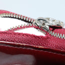 CARTIER Wallet Leather 10 Set Black Bordeaux pink Auth CB296-8