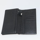 BVLGARI Wallet Leather Canvas 10 Set Black Navy beige Auth CB297-12