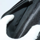 BVLGARI Wallet Leather Canvas 10 Set Black Navy beige Auth CB297-13