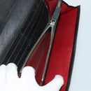 BVLGARI Wallet Leather Canvas 10 Set Black Navy beige Auth CB297-15