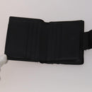 BVLGARI Wallet Leather Canvas 10 Set Black Navy beige Auth CB297-21