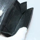 BVLGARI Wallet Leather Canvas 10 Set Black Navy beige Auth CB297-24