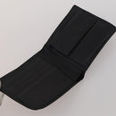 BVLGARI Wallet Leather Canvas 10 Set Black Navy beige Auth CB297-26