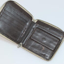 BVLGARI Wallet Leather Canvas 10 Set Black Navy beige Auth CB297-28
