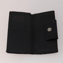 BVLGARI Wallet Leather Canvas 10 Set Black Navy beige Auth CB297-4