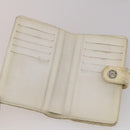 CHANEL Wallet Leather 10 Set White Beige black CC Auth CB298-21
