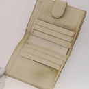 CHANEL Wallet Leather 10 Set White Beige black CC Auth CB298-23
