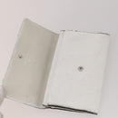 CHANEL Wallet Leather 10 Set White Beige black CC Auth CB298-9
