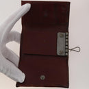 GUCCI GG Canvas Key Case Leather 10 Set Beige Black white Auth CB299-4