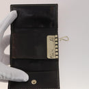 GUCCI GG Canvas Key Case Leather 10 Set Beige Black white Auth CB299-9