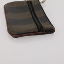 FENDI Zucca Canvas Pouch 5 Set Brown Black Auth CB300-18