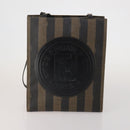 FENDI Zucca Canvas Pouch 5 Set Brown Black Auth CB300-2