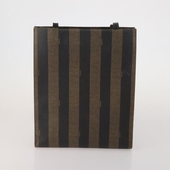FENDI Zucca Canvas Pouch 5 Set Brown Black Auth CB300