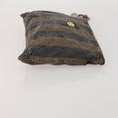 FENDI Zucca Canvas Pouch 5 Set Brown Black Auth CB300-31