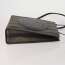 FENDI Zucca Canvas Pouch 5 Set Brown Black Auth CB300-4