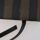 FENDI Zucca Canvas Pouch 5 Set Brown Black Auth CB300-7