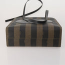 FENDI Zucca Canvas Pouch 5 Set Brown Black Auth CB300-8