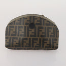 FENDI Zucca Canvas Pouch 5 Set Brown Black Auth CB300-9