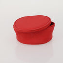 Christian Dior Trotter Canvas Pouch Leather 6 Set White Beige Red Auth CB301-12