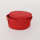 Christian Dior Trotter Canvas Pouch Leather 6 Set White Beige Red Auth CB301-13