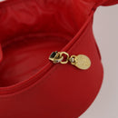Christian Dior Trotter Canvas Pouch Leather 6 Set White Beige Red Auth CB301-16